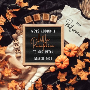 Halloween Pregnancy Announcement: Fall Baby Reveal (Digital)