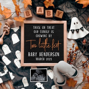 Halloween Baby Announcement: Social Media Pregnancy Reveal (Digital)