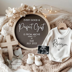 Christian Pregnancy Announcement: Faith-Based Baby Reveal (Digital Download)