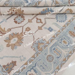 Multi colour oushak Rug 8x10/9x12/10x14 Hand Knotted Oushak Vintage Rugs For, Living Room Rug, Bedroom Rug fast delivery!!!