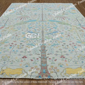 Multi colour oushak Rug 8x10/9x12/10x14 Hand Knotted Oushak Vintage Rugs For, Living Room Rug, Bedroom Rug fast delivery!!!