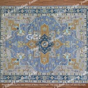 Multi colour oushak Rug 8x10/9x12/10x14 Hand Knotted Oushak Vintage Rugs For, Living Room Rug, Bedroom Rug fast delivery!!!