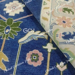Multi colour oushak Rug 8x10/9x12/10x14 Hand Knotted Oushak Vintage Rugs For, Living Room Rug, Bedroom Rug fast delivery!!!
