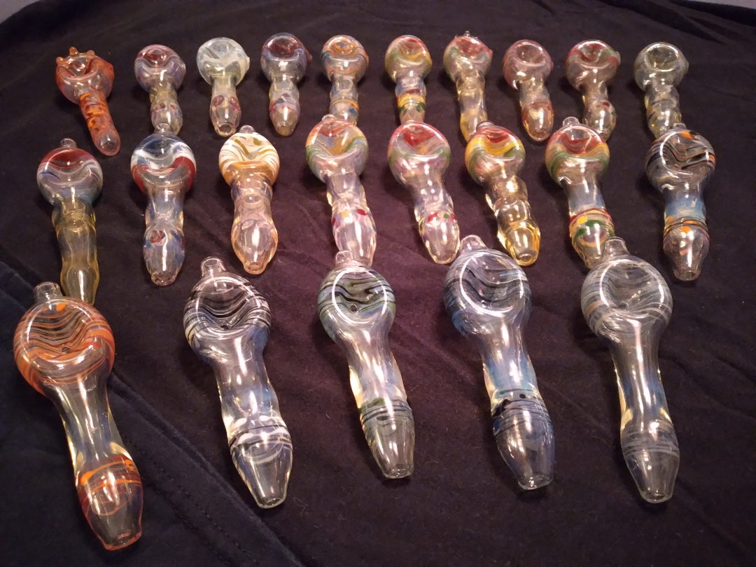 Handblown Glass Pipes Color Changing Glass Pipes Glass Etsy