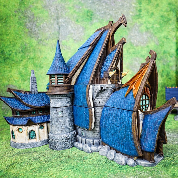 City of Spiritdale Building 1 Tabletop Fantasy House can be played with 28 mm miniatures and can be painted on several floors