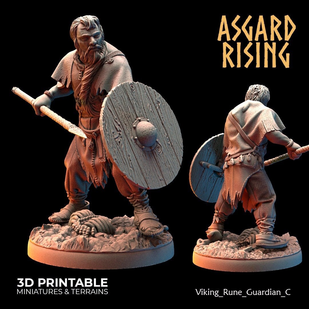 Dnd Rune Guard Viking Rune Guardian C | Dnd Miniature - Etsy
