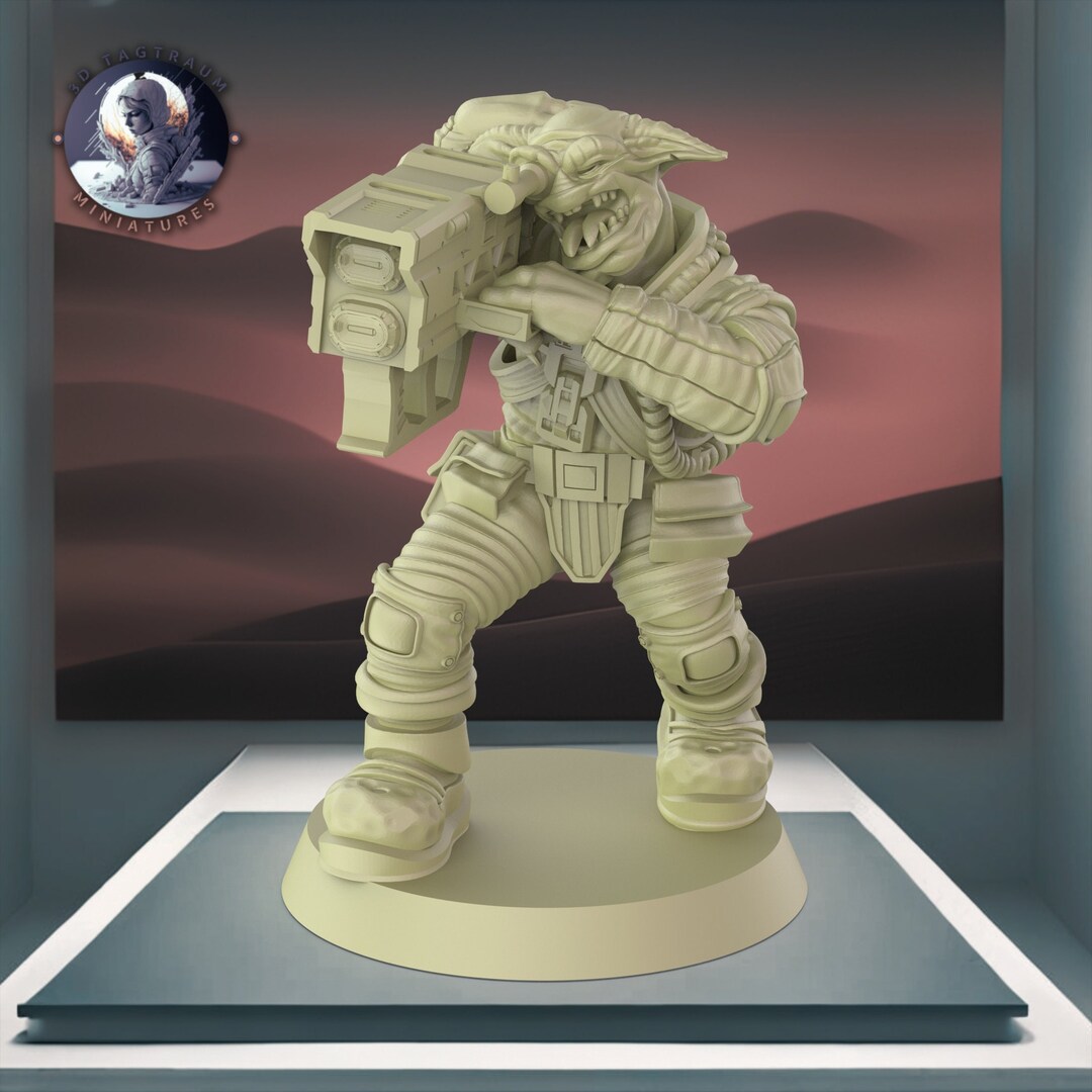 Alien Dnd Soldier Miniature for Tabletop Wargaming Ranged Combat, Sci ...