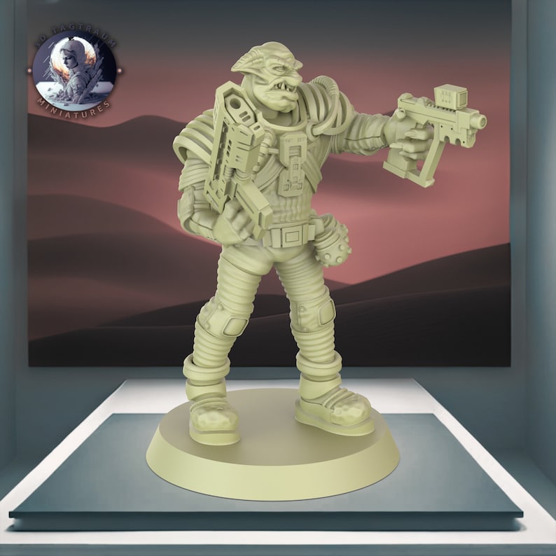 Alien Soldier Miniature for Dnd Tabletop for Ranged Combat Sci-fi Mini ...