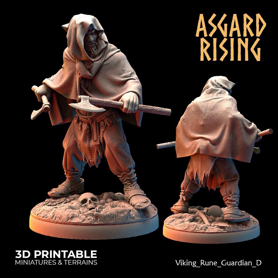 Viking Rune Guardian D With Ax | Dnd Miniature - Etsy