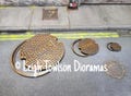 Sewer drain cover for diorama - various sizes