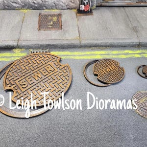 Sewer drain cover for diorama - various sizes