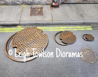 Sewer drain cover for diorama - various sizes