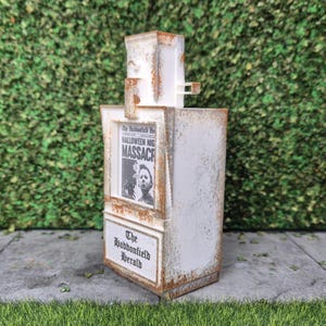 Halloween Haddonfield Herald miniature newspaper vender for diorama 1:12 scale image 2