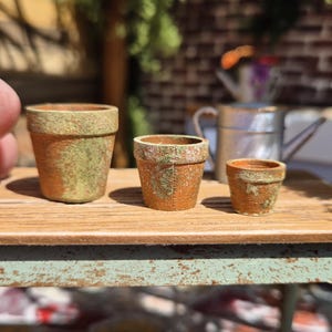 Plant pot set for dollshouse 1/12 scale