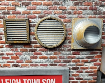 Wall vent air duct for diorama