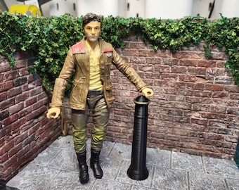 Iron look bollards for diorama and action figures