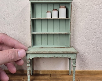 Rustic country kitchen table 1/12 scale