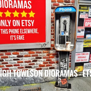 Miniature American payphone in 1:12 scale ONLY ON ETSY image 1