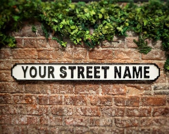 Personalised street/road sign for dollshouse