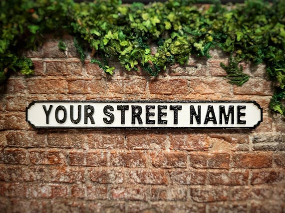 Personalised street/road sign for dollshouse