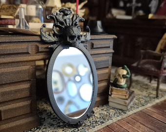 Gothic skull mirror 1/12 for dollshouse