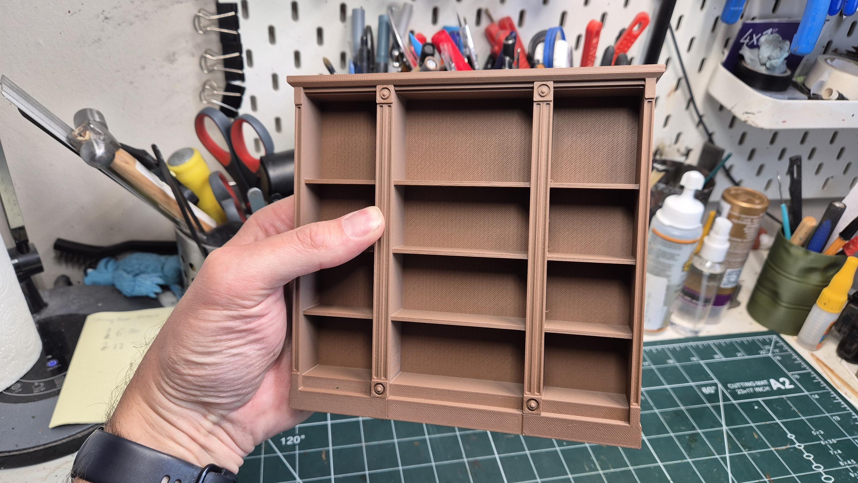 Victorian Bookcase With Secret Murphy Door for Dolls House 1/12