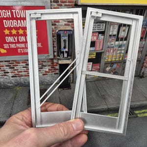 Puertas con aspecto metálico para diorama a escala 1/12