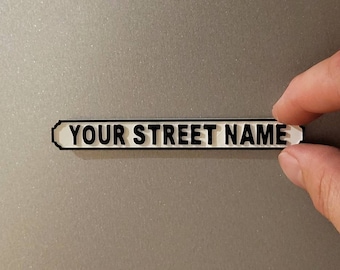Your street / family name /quote fridge magnet