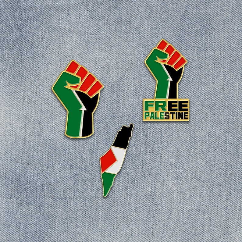 Drapeau de la Palestine drapeau épinglette émail Palestine protestation gratuite cadeau pacifique épinglette commémorative épinglette sac à dos ensemble épinglette veste émail image 9