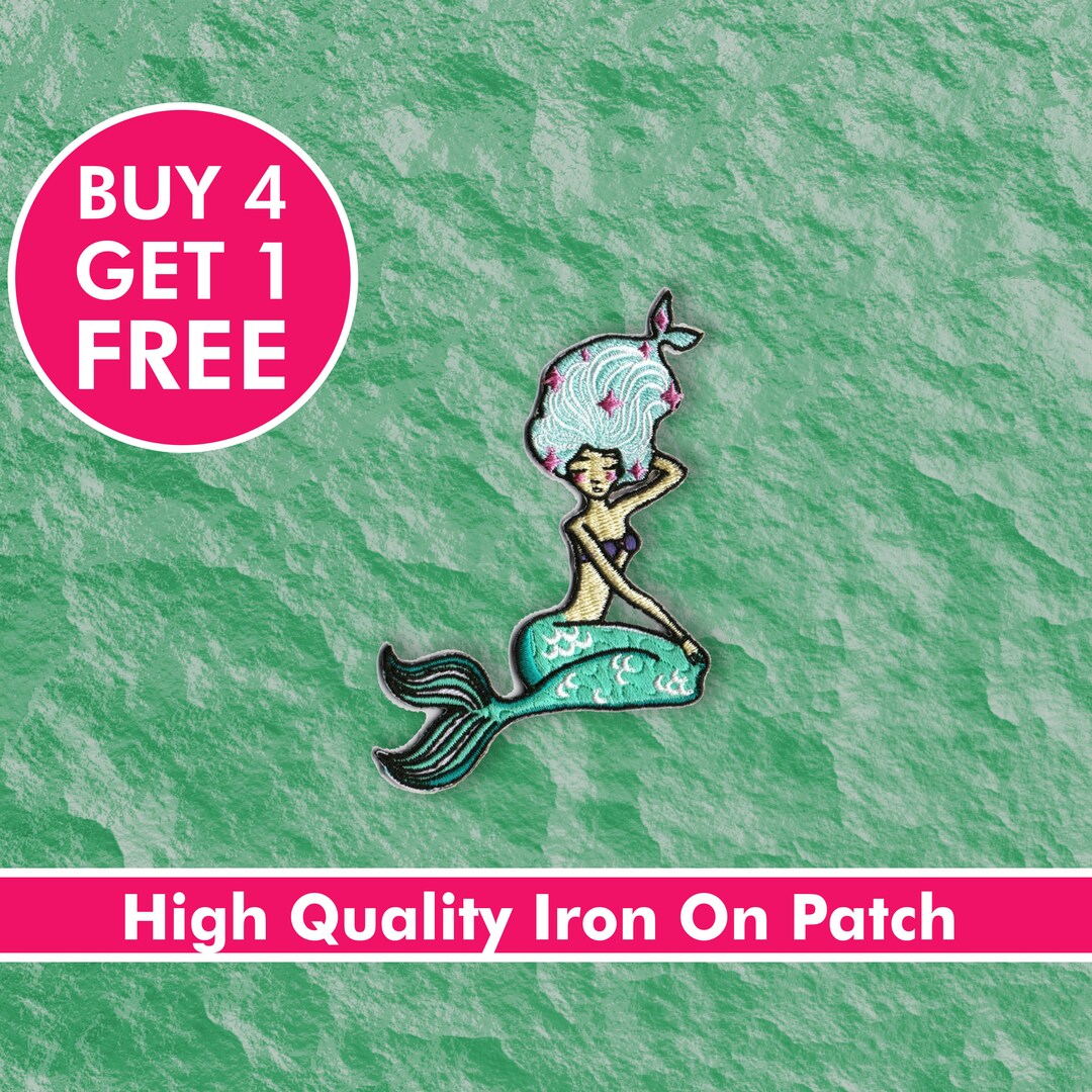 Mystical Mermaid Patch Fantasy Siren Patches Iron on Patch - Etsy