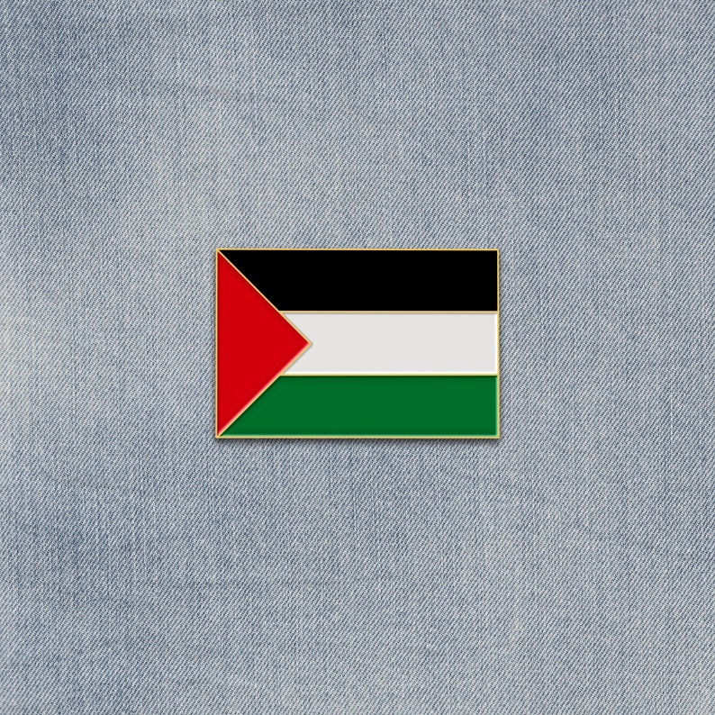 Palestine Flag Flag Enamel Pin Free Palestine Protest Peaceful Gift Memorial Lapel Pin Backpack Pin Set Jacket Enamel Pin imagem 3