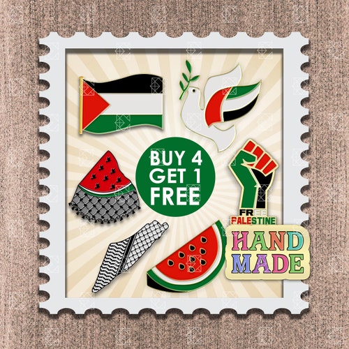 Watermelon Palestine Flag Enamel Pins Free Palestine Protest Arab Muslim Palestine Collar Enamel Pins Jeans Enamel Pins Backpack Pins Set