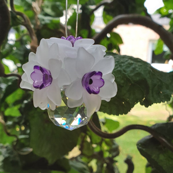 Sun catcher - Suncatcher - with acrylic flowers - Window decoration - Spring decoration - Summer decoration - Decoration