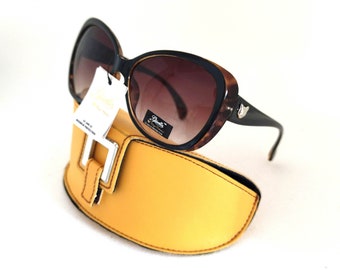 Giselle Cat Eye-Sonnenbrille: Brauner Tierdruck, UV400-Schutz