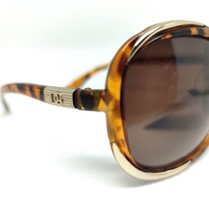 Brand new Oversized Designer oval style Celebrity brown tortoise gold rim SUNGLASSES Shades Eyewear yellow case Holiday Festival Fashion UK