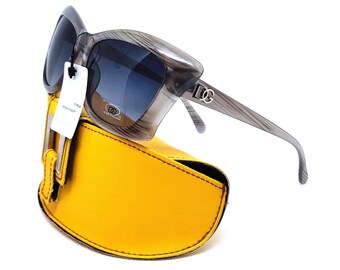 DG Studio Grey Cat Eye Sunglasses with Yellow Case