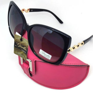 Giselle Butterfly Sunglasses: Black Oversized Eyewear With 