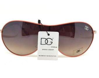 Orange Aviator Sunglasses: Designer Style with Yellow Case