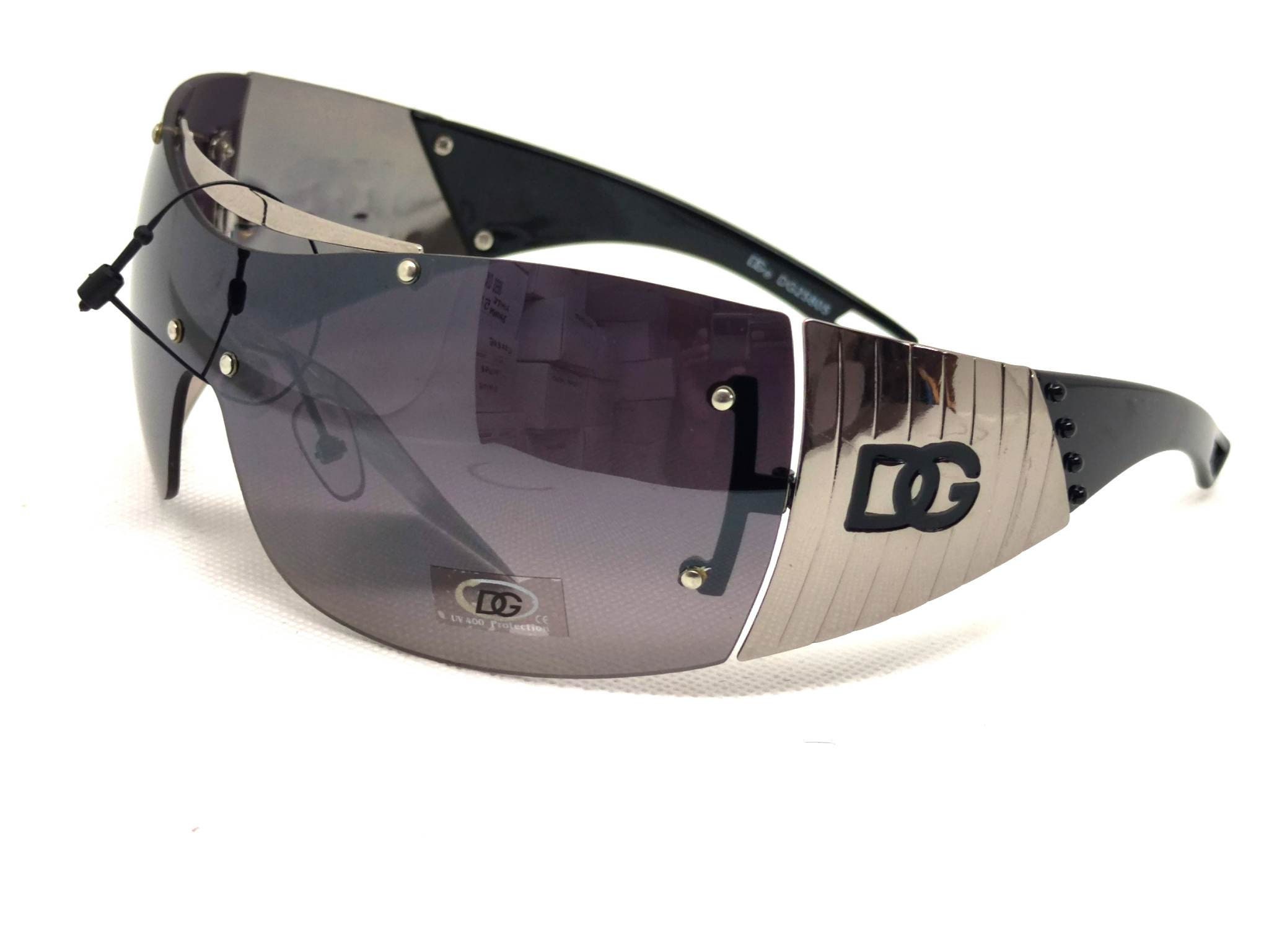 Oversized Shield Sunglasses with UV400 Protection, Rimless Aviator, Gift Box & Oversize Aviators-Light Brown – Shopshadesofme main image 2