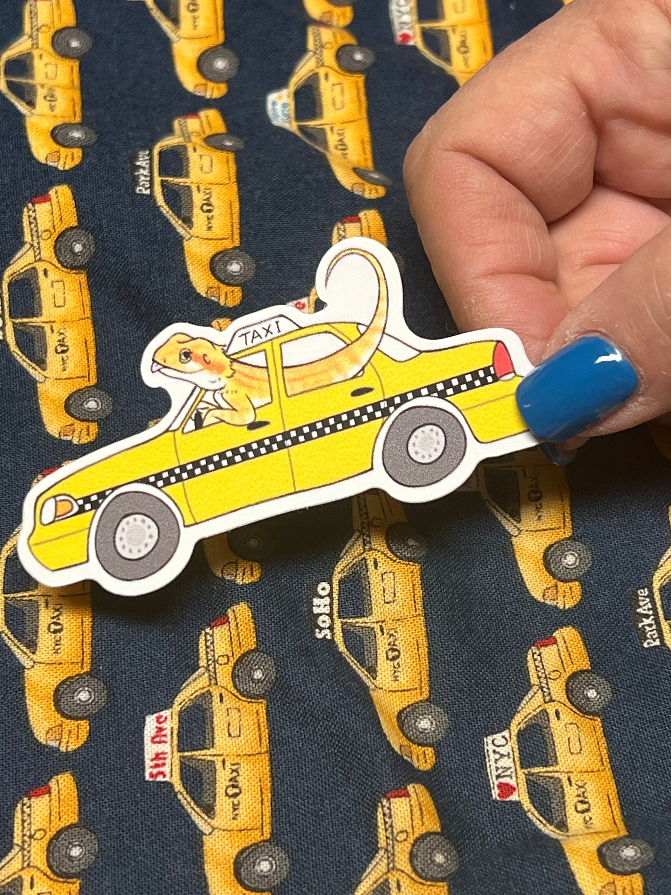 Taxi in a Taxi Sticker - Etsy