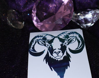 Ram Vinyl Decal in Shimmering Holographic or Alternate Colors Made from Long-Lasting Quality Vinyl