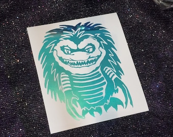 Critters Inspired Drawing Vinyl Decal in Shimmering Holographic or Alternate Colors Made from Long-Lasting Quality Vinyl