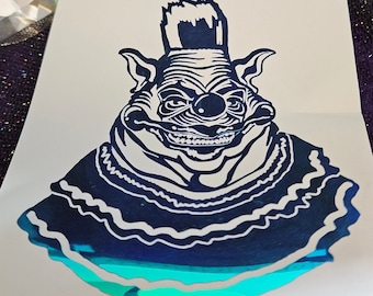 Fat Klown Monster Vinyl Decal in Shimmering Holographic or Alternate Colors Made from Long-Lasting Quality Vinyl