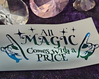 Magics Price Vinyl Decal in Shimmering Holographic or Alternate Colors Made from Long-Lasting Quality Vinyl