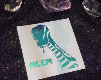 Ball Python MLEM Vinyl Decal in Shimmering Holographic or Alternate Colors Made from Long-Lasting Quality Vinyl