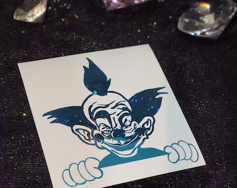 Klown Inspired Vinyl Decal in Shimmering Holographic or Alternate Colors Made from Long-Lasting Quality Vinyl