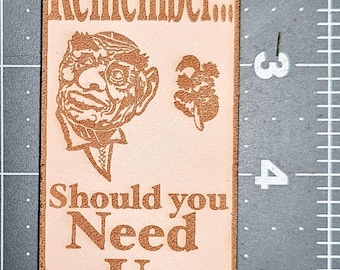 Leather Engraved Bookmark. Personalized Custom keepsake. Labyrinth Inspired.