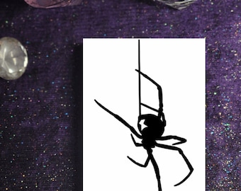 Black Widow Vinyl Decal in Shimmering Holographic or Alternate Colors Made from Long-Lasting Quality Vinyl