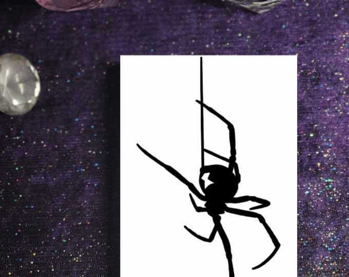 Featured listing image: Black Widow Vinyl Decal in Shimmering Holographic or Alternate Colors Made from Long-Lasting Quality Vinyl