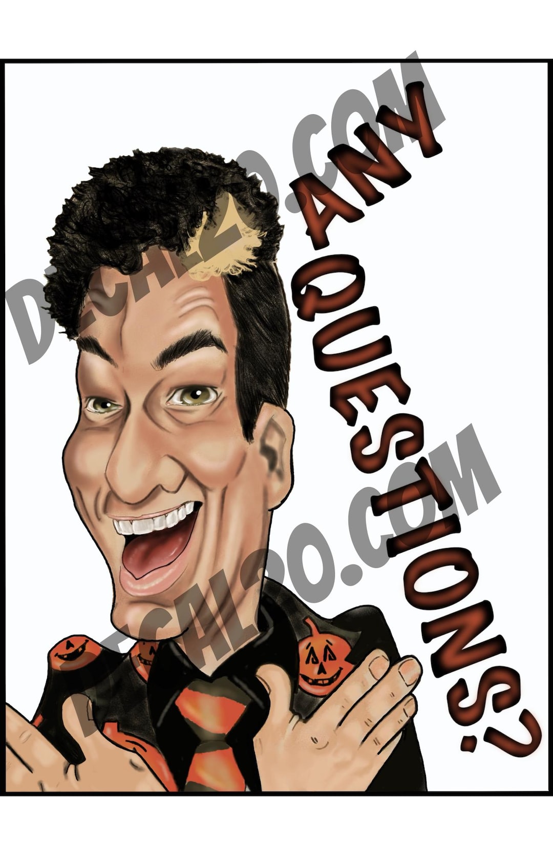 David S Pumpkins Inspired Original Fantasy Artwork Print on High ...